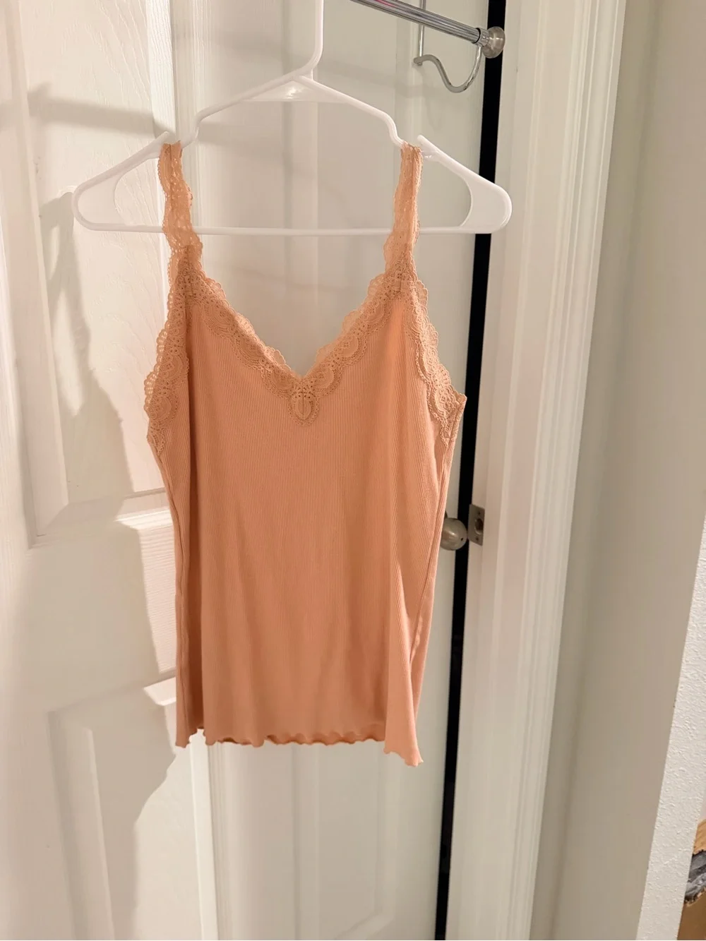 Maurices Pastel Floral Blush Pink Cami Lace tank top